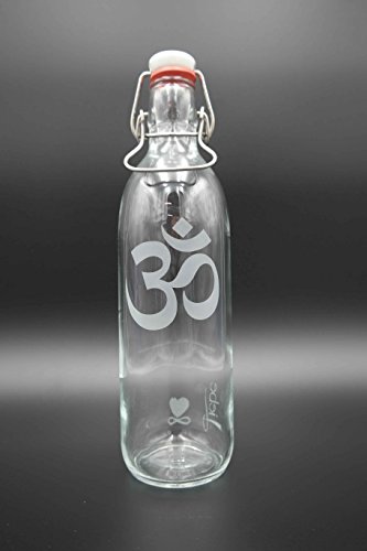 Freiglas Trinkflasche 1L Glas 100% plastikfrei OM & Liebe...