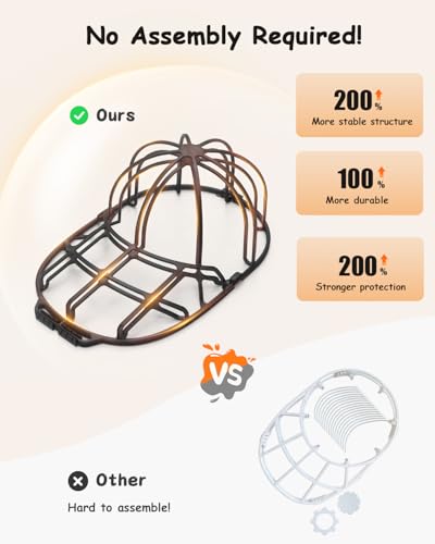 XQXA Cap Washer für Baseballmützen, gebogener Käfig-Reiniger, Shaper für Waschmaschine oder Geschirrspüler, Kunststoff… – Ansicht 2