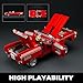 Lumibricks Low Rider Big Red Car Building Bricks Set - Street Fusion Vehicle Engineering Lighting Model Modular Collection Kit 969 Pcs for Adults & Teens & Car Lovers