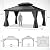 ABCCANOPY Hardtop Gazebo 12x16 - Outdoor Metal Hard Top Gazebo, Permanent Galvanized Steel Aluminum Framed Pavilion with Netting and Curtain for Patio Backyard Lawn Garden (Double Roof, Gray)