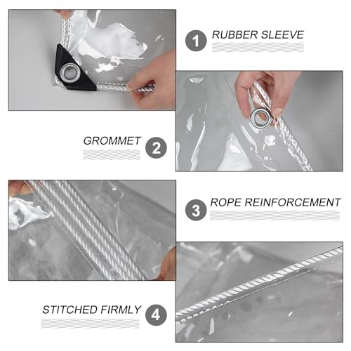 Bâche en plastique PVC extérieure pour bloquer le vent et la pluie sur votre terrasse