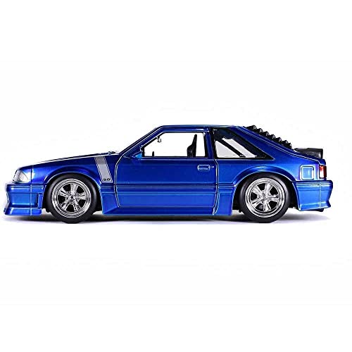 Jada Toys Bigtime Muscle 1:24 1989 Ford Mustang GT Die-cast Car Azul miniatura 6