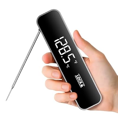 0.3S Professional Instant Read Meat Thermometer – Digital Food Thermometer for Cooking, Grilling, BBQ, Candy, Air Fryer, Griddle – Kitchen Gadget Essentials & Gifts for Him Dad Men Birthday – Grey