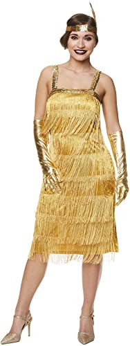 Karnival Costumes Roaring 20s 1920 Gold Flapper Dress Women's Costume Medium 10-12