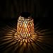 Afirst Solar Lanterns Outdoor, Rattan Hanging Solar Lights Natural Bamboo Waterproof Decorative Lanterns for Yard, Patio, Lawn,Pathway, Landscape, Garden Decor Mother's Day Gifts