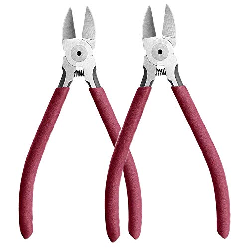 YEGOOD Flush Wire Cutter, 2PACK Diagonal Cutting Nippers pliers For Soft Copper Wire Cutting Tool Electronic Diagonal Plier (6-Inch Size)â€¦