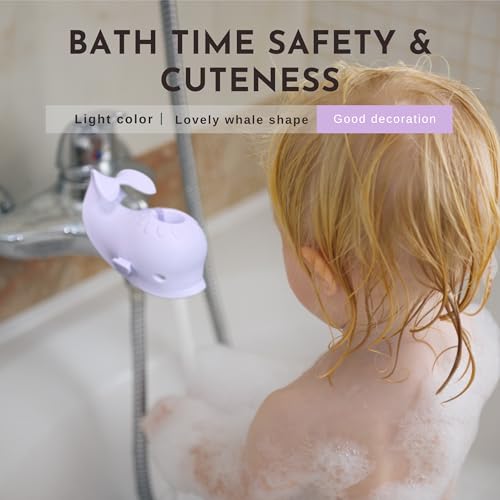 Image of Bath Spout Cover for Bathtub - Bath Faucet Cover for Kids,Protects Baby from Bumping Head During Bathing Time Faucet Protective Cover Whale Design