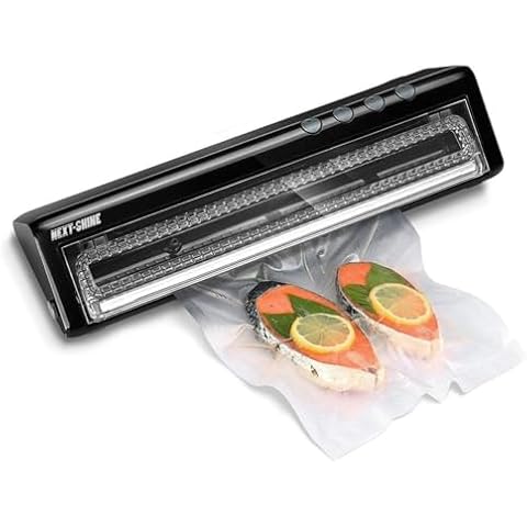 NEXT-SHINE Vacuum Sealer, Packing Machine with Starter Kits Simple Operation Work with Food Saver Preservation, Sous Vide, Home, Kitchen 110W Working Power Vacuum Sealer Machine Cover