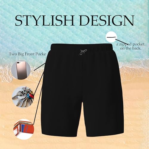 7 inch Men's Swim Trunks Waterproof Quick Dry Trunks Funny Hawaiian 80s 90s Beachwear with Pocket3