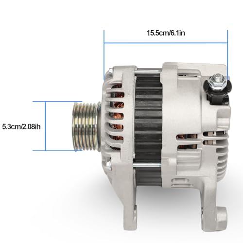Image of Alternator Compatible with Mazda 3 2014-2018 L4 2.0L 2.5L, 6 2014-2021 L4 2.5L, CX-5 2013-2019 L4 2.0L 2.5L 12V 100A 6PK 6-Groove Pulley Clockwise PE0118300 A005TL0491 20288N