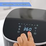 Total Chef 5 Quart Air Fryer - Aerogrill, Non-Stick Frying Basket, French Fry, Digital Touch Screen, 8 Presets, Freidora Eléctrica, Countertop Cooking Kitchen Appliance, Black