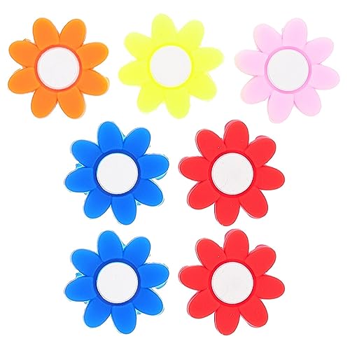 TOYANDONA 7Pcs Flower Tennis Racket Dampeners Silicone Shock Absorbers for Racket Vibration Control Lightweight and Easy to Install for Tennis and Matches