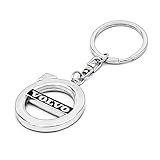 AULPEE Alloyed Car Keychain for Car 3D Metal Key Chain Gifts for Women and Men Keyring Universal Size(V0lvo Black)