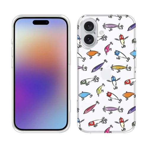 AnglersLife TPUP[X iPhonep ACtHp NA X}zP[X TPU ނ肴܂ A[RNV iPhone16ep