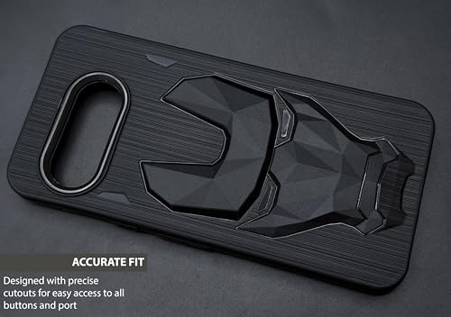 Image of NIUKIN Soft Back Case for Google Pixel 9A 5G | 3D Mask Case | Silicon TPU Shockproof Cover | Black
