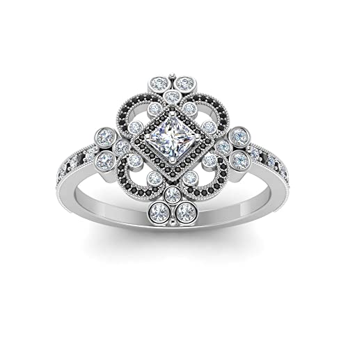 Bagues de fiançailles Vintage Argent Pierre Précieuse de Luxe