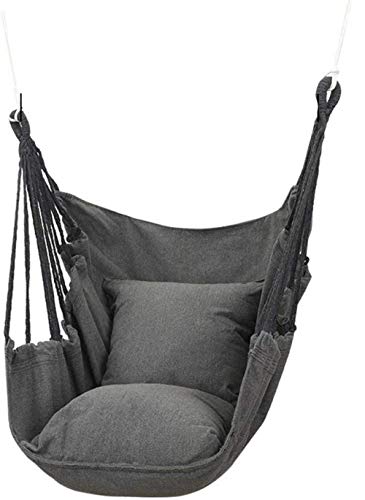 Hängemattenstuhl, Seilschaukel, Hängesessel, Haltbarkeit, hochwertiges Baumwollgewebe, Platz für 250 kg, verwendet in Wohnzimmer, Schlafzimmer,