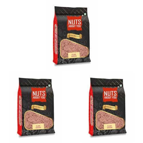Image of Nuts About You FLAX Seeds, 1 kg (1000 g Pack of 3) | Alsi | Raw | Premium | 100% Natural| Diet