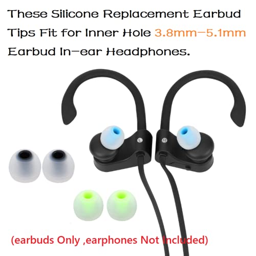 Image of Earbuds Replacement Tips Silicone Earbud Tips Ear Gels Fit for Inner Hole from 3.8mm - 5.1mm Earphones 9 Pairs S /M /L