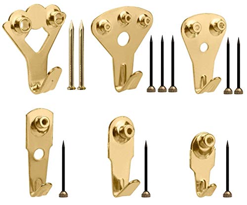 Hyber&Cara Heavy Duty Foto Haken Schilderen Hangers Fotolijst Muur Opknoping Kit met Nagels Ondersteuning 15-15 pond, 150 Stks