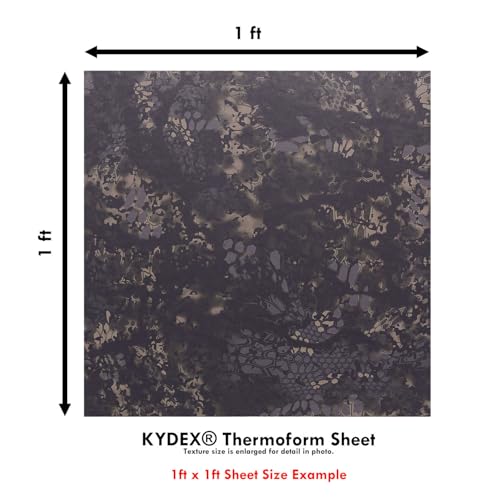 Image of KYDEX Thermoform Sheet - (P1 Texture) - (Infused Print) - (12in x 12in) - (Kryptek Obskura - Nox) - (1 Sheet) - (for Holster Making & Hobby) - (USA Made)