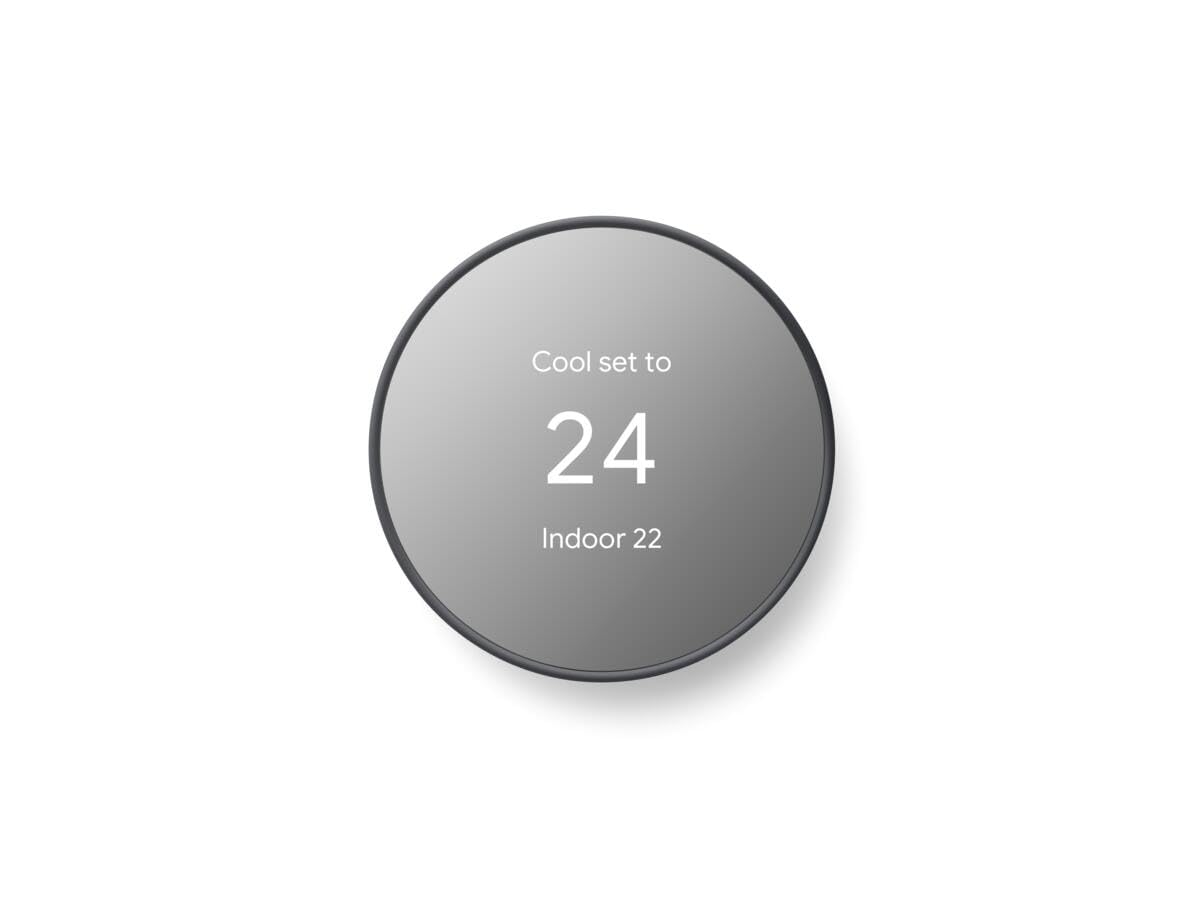 Google Nest Thermostat - Smart Thermostat for Home - Programmable WiFi Thermostat - Charcoal