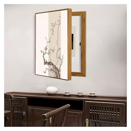 Electrico Decorativos Caja Medidor Versión Vertical Sin Perforación Pintura Decorativa Caja Contadores Tapar Cuadro de Luz Decora Sala de Estar(C,40x60cm)