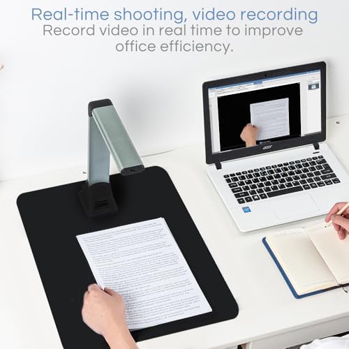 Image of Document Camera: Multilingual OCR Portable Document Scanner HD A4 Scanner for Online Teaching and Students, Distance Learning, Only for Windows