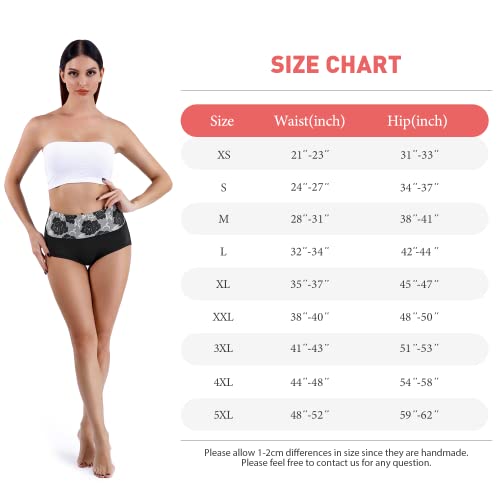 Honzadar Women Underwear Breathable Panties Cotton Tummy Control High Waist Briefs Full Coverage Panty Multipack - Image 7