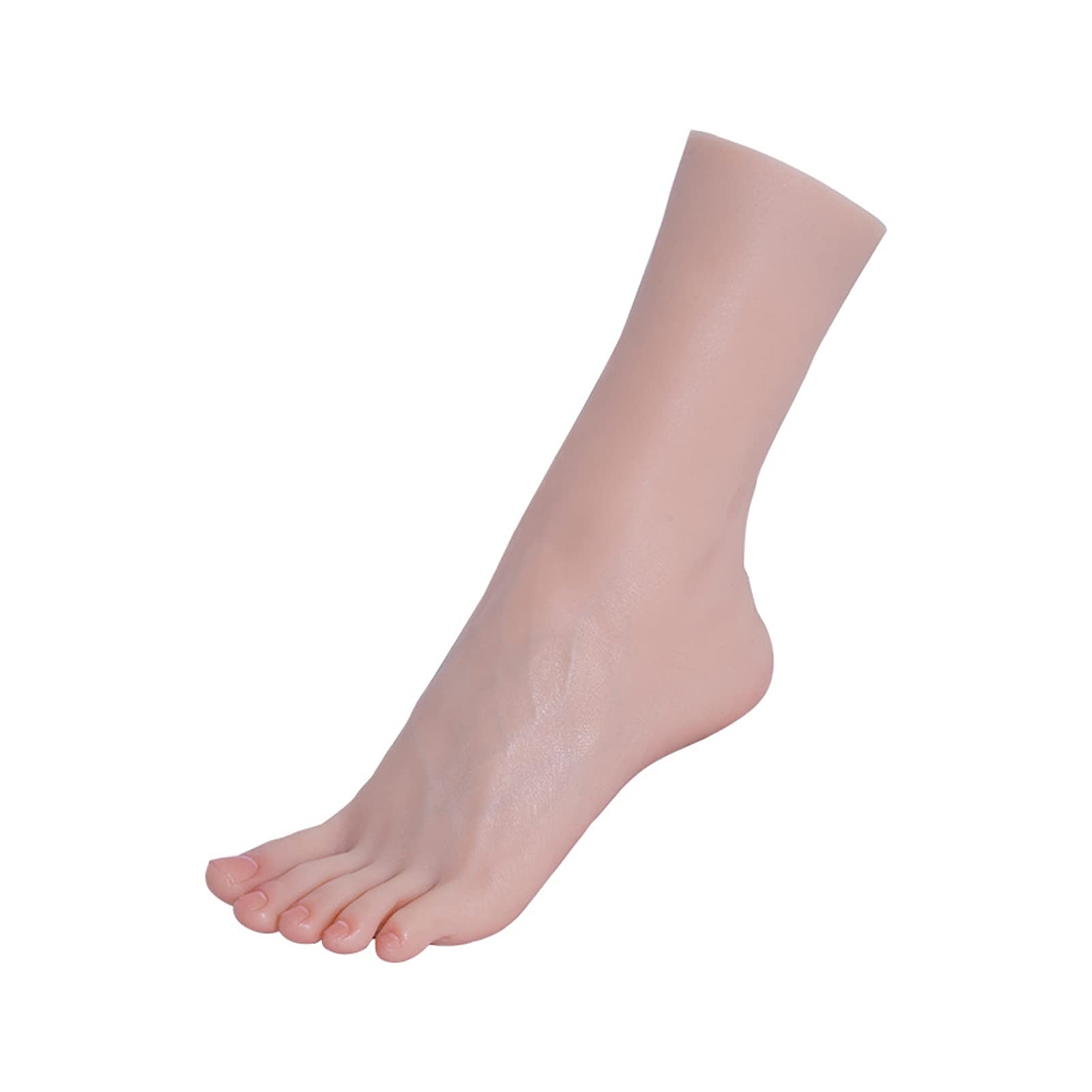 Symulacja Model stóp Długie palce widoczne naczynia krwionośne Prawdziwe nogi ludzkie Wyświetlacz Nail Art Costume Rekwizyty silikonowe TG3908(All Silicone,Right foot)