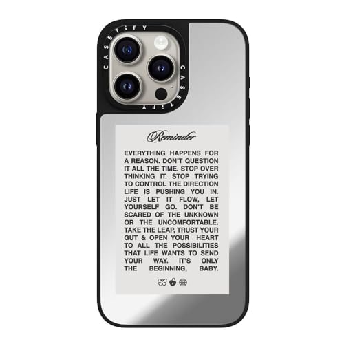 Coque miroir iPhone 15 Pro Max CASETiFY antichoc avec aimant MagSafe noir