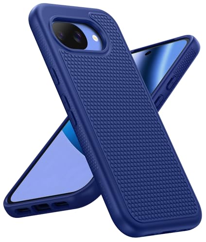 Image of FNTCASE for Google Pixel 10A Case - Military Grade Drop Protection, 14ft Drop Tested, Screen Protector Included, Anti-Slip Anti-Fingerprint Matte Textured, Soft TPU Shockproof Cover (Navy Blue)