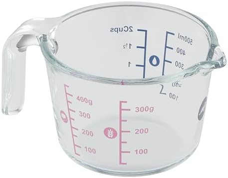 Emsa Prep&Bake Glass Measuring Jug, 1 Litre, 2 Scales for Solid and Liquid Ingredients, Easy Pouring, Microwave Safe, K3236134 image 4
