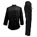 Chef Uniform Set - Chef Coat and Pants (X-Large, Black Coat/Black Pants)