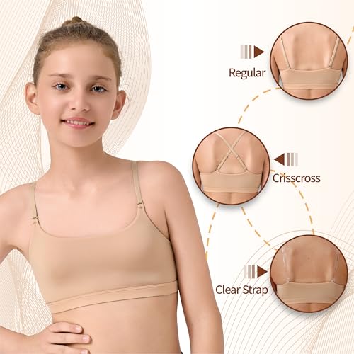 Dance Gymnastic Ballet Sport Bras for Girls Seamless Nude Training Sport Underwear Bra for Children Teens4