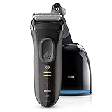Braun Series 3 ProSkin 3050cc - Afeitadora eléctrica/máquina de afeitar recargable con sistema de limpieza y carga Clean & Charge, color negro
