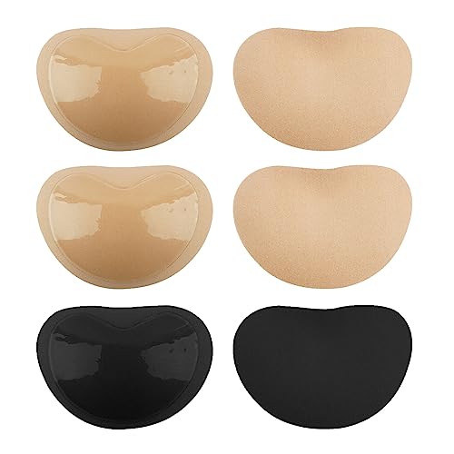 MIVAIUN 3 Paires Coussinets Soutien-Gorge Auto-Adhésif Coussinets Soutien-Gorge, Amovibles Push Up Breast Enhancer, Coussinets Soutien-Gorge et Volumateurs,...