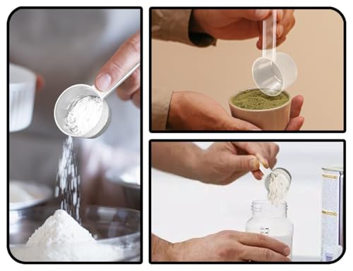 Miniatura 6 de Lhbwhiz Juego De 2 Cucharas Medidoras,Cucharas Dosificadoras Transparentes Con Escala,Con Capacidad Para 20 G De Polvo Sólido O 40 Ml De Líquido,Cuchara Para Proteína En Polvo,Café,Detergente En Polvo