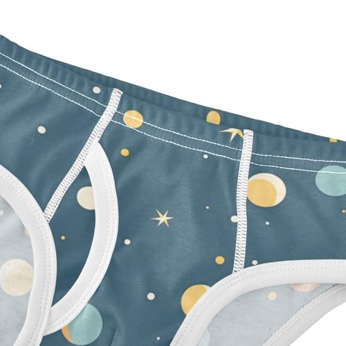 KLL Blue Gold Pois Polka Dots Toddler Boy Pure Cotton Underwear Briefs Breathable Children Panties4