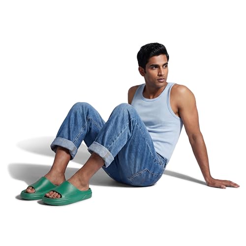 Image of Neeman's Cushers Slides for Men | CushyVerse Cushioned Waterproof Chappal | Arch Support Flip Flops & Sliders | Bounce Back Soft Cushioning Slipper for Daily Use