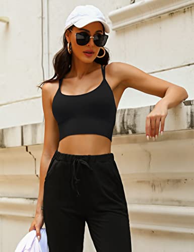 Image of Sykooria 3 Pack Strappy Sports Bra for Women Sexy Crisscross for Yoga Running Athletic Gym Workout Fitness Tank Tops