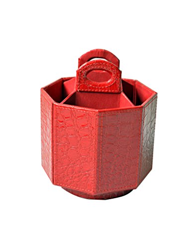 Portamandos Giratorio de Color Rojo. Estilo Moderno y Colorido.Muy Práctico 17x15x15cm.-Hogarymas-