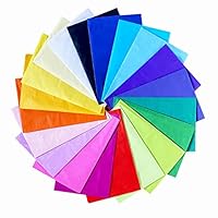 SOL 20pk Coloured Tissue Paper for Wrapping Gifts, Crafts & Party Decorations - Assorted Colours, 66cm x 50cm Sheets