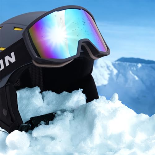 Foto von EXP VISION Skibrille für Damen und Herren, Snowboard Brille Schneebrille OTG 100% UV-Schutz Skibrille für brillenträger, Anti-Nebel Snowboard Brille Ski Goggles (Blau)