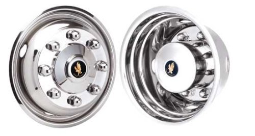 Eagle Flight19.5" Stainless Steel Wheel Simulators for 1990-2007 International 4300 4400 4600 4700 8 Lug Accuride Wheel #28680