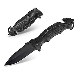 HONZIN 5-in-1 Klappmesser Schwarz Edelstahl