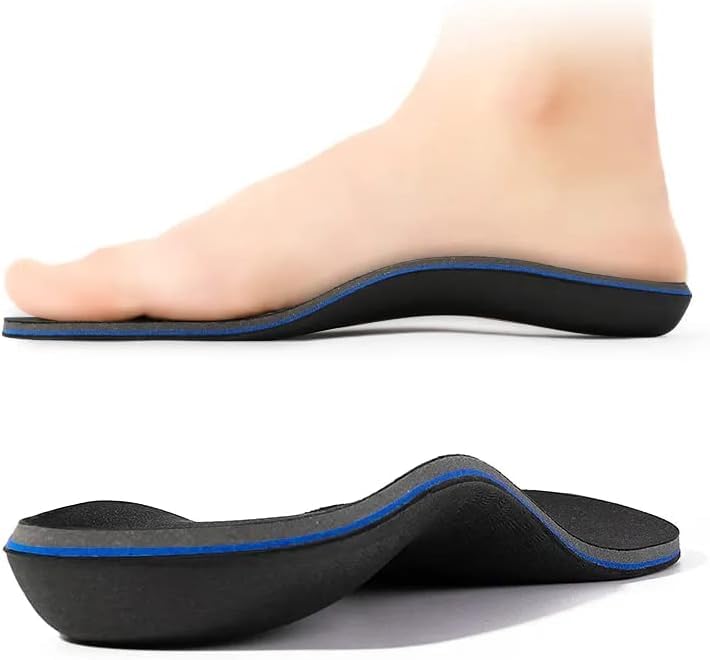 ATIRAMANIYA Orthopedic Insoles for Plantar Fasciitis Medium Arch Support Shoe Inserts for Flat Feet, Heel Spurs & Foot Pain Relief – Shock Absorbing Comfort Insoles for Men & Women (Blue) Pack of 1 Pair