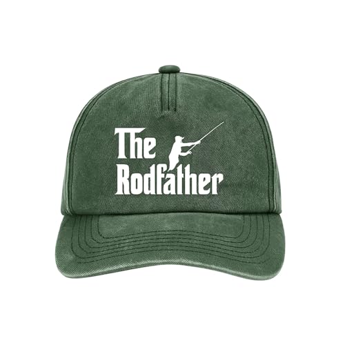 Tribal T-Shirts The Rodfather Fishing Hat for Men (Green)