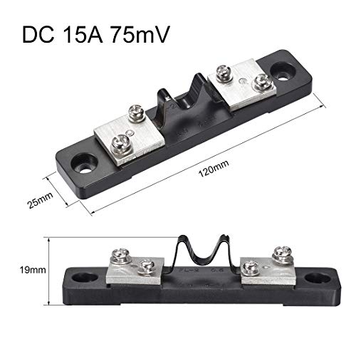 Image of uxcell Shunt Resistor 15A 75mV for DC Current Ammeter Analog Panel Meter External FL-2 Shunt Resistance Divider