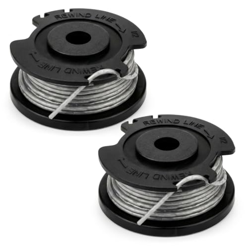 GOEDEKE Strimmer Spool Replacement for for Bosch ART 23 SL 26 SL EasyGrassCut 18 23 26 18-230 18-260 Grass Trimmer F016800569 F016800385 Strimmer Wire Replacement Spool and Line (2PCS-Black)